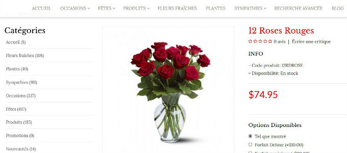 Free eCommerce Website for Florists